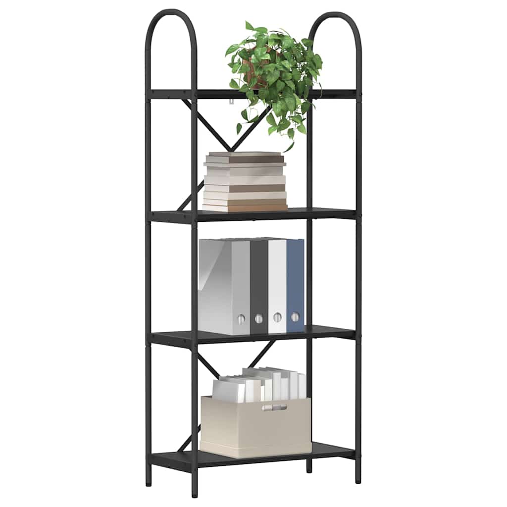 Bookshelf Black Oak 60 x 30 x 146 cm Engineered wood