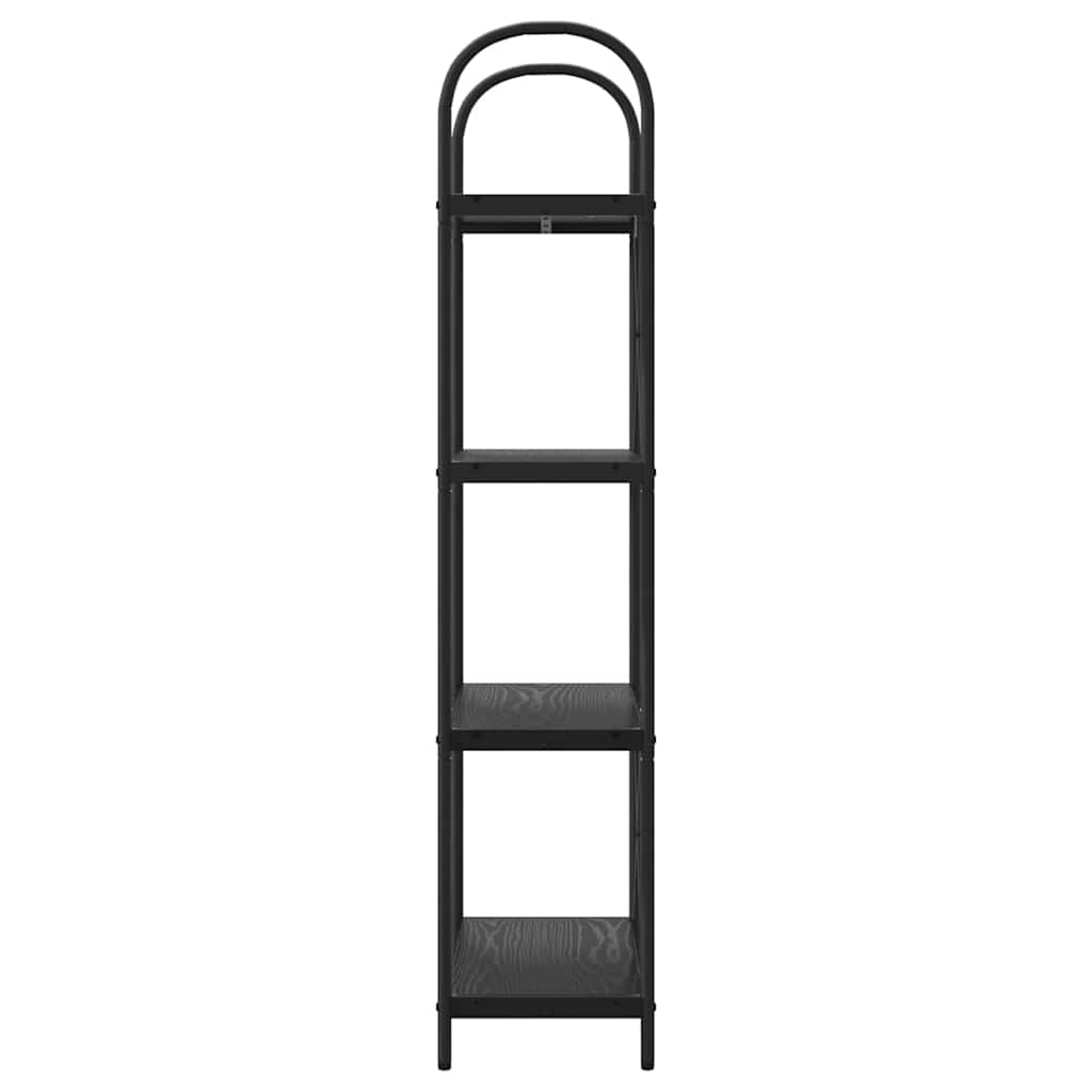 Bookshelf Black Oak 60 x 30 x 146 cm Engineered wood