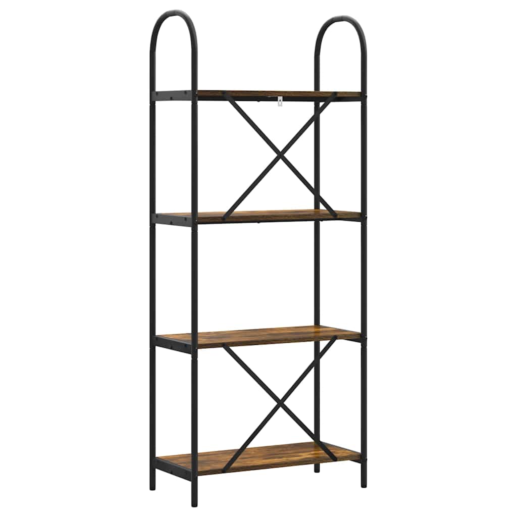 Bookshelf Smoked Oak 60 x 30 x 146 cm Engineered wood