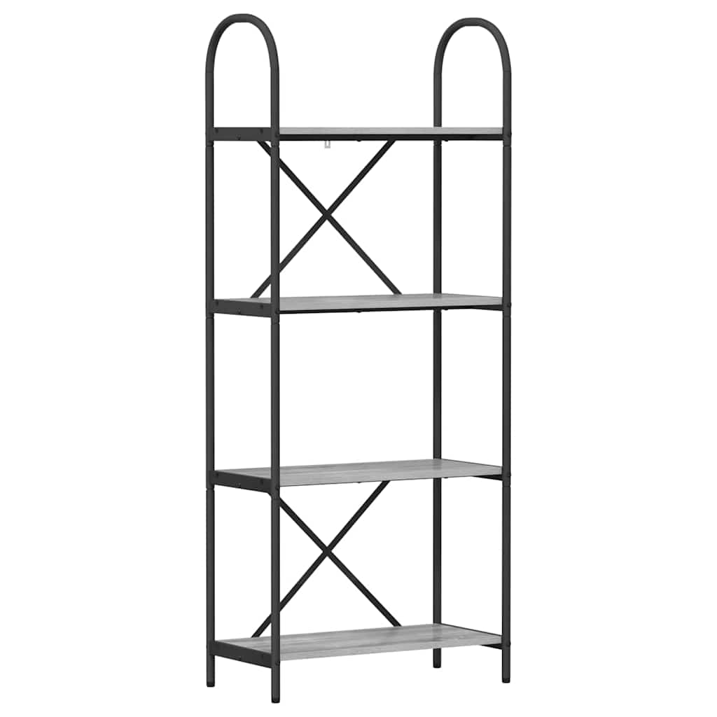 Bookshelf Grey Sonoma 60 x 30 x 146 cm Engineered wood