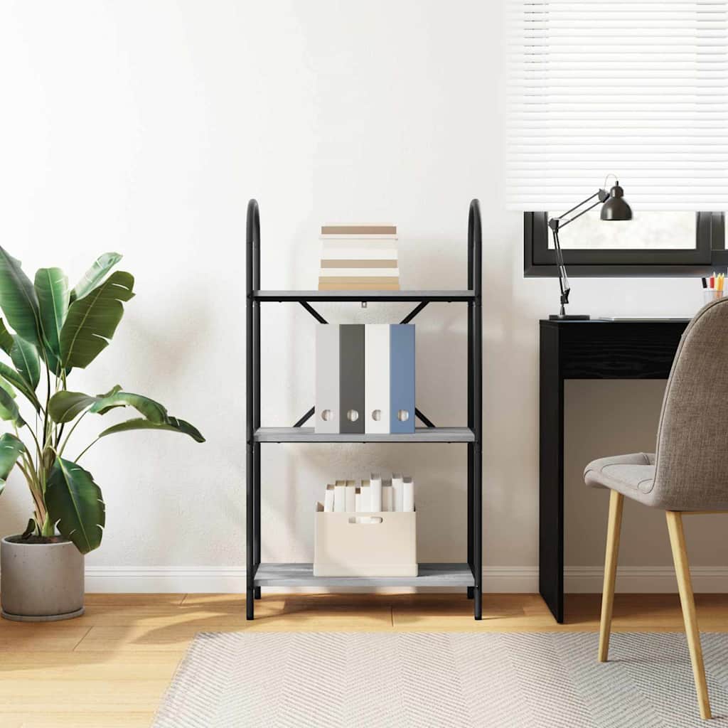 Bookshelf Grey Sonoma 60 x 30 x 109 cm Engineered wood