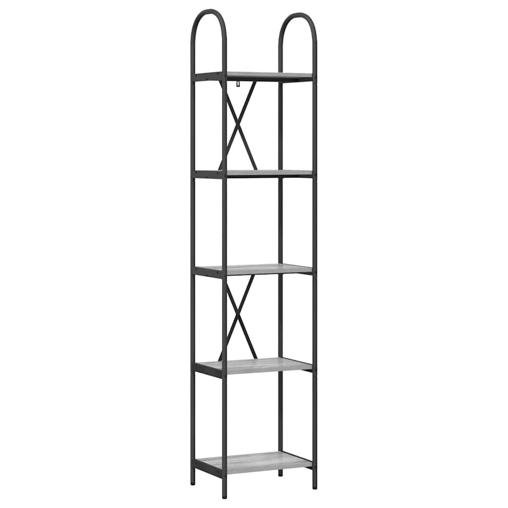 Bookshelf Grey Sonoma 40 x 30 x 183 cm Engineered wood