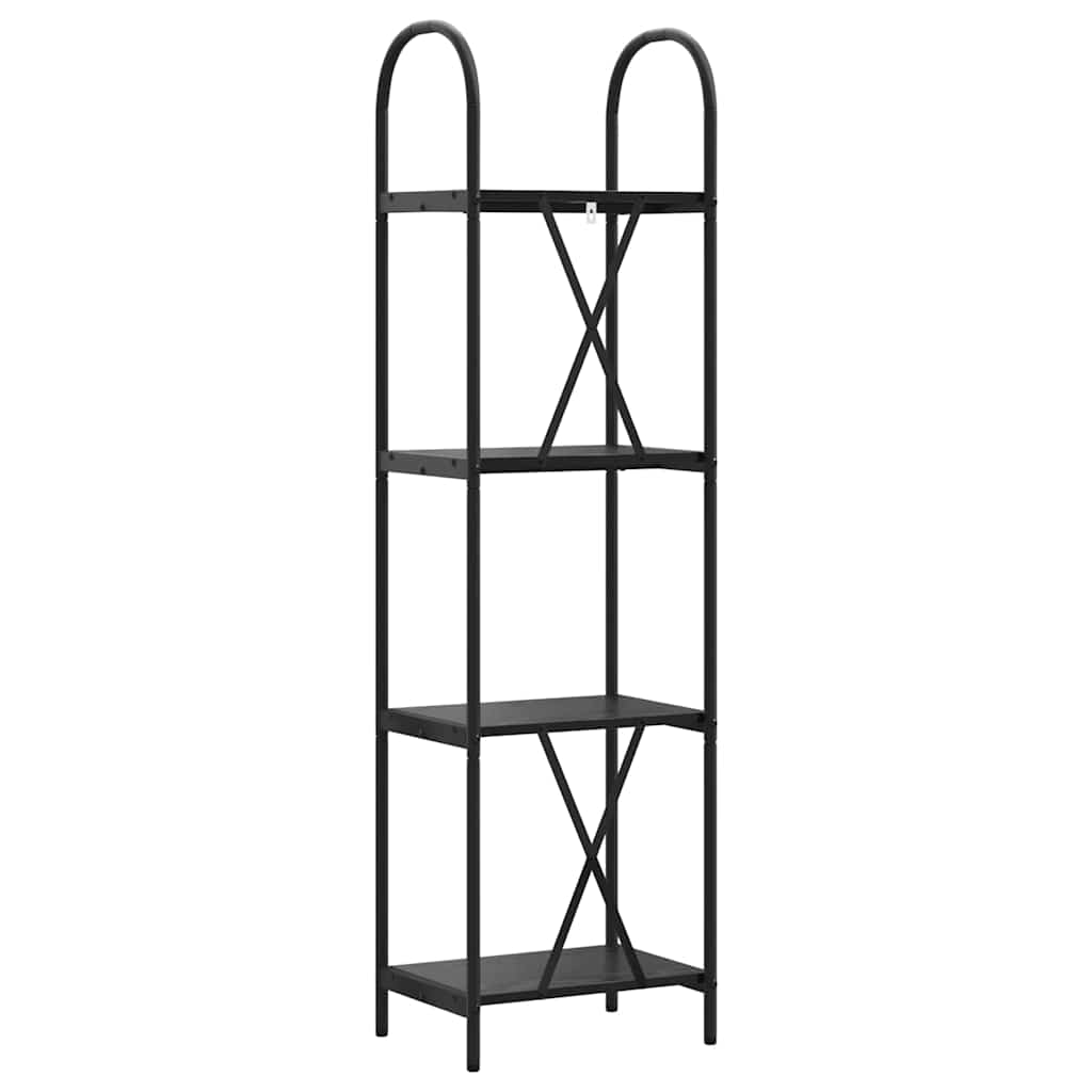 Bookshelf Black Oak 40 x 30 x 146 cm Engineered wood