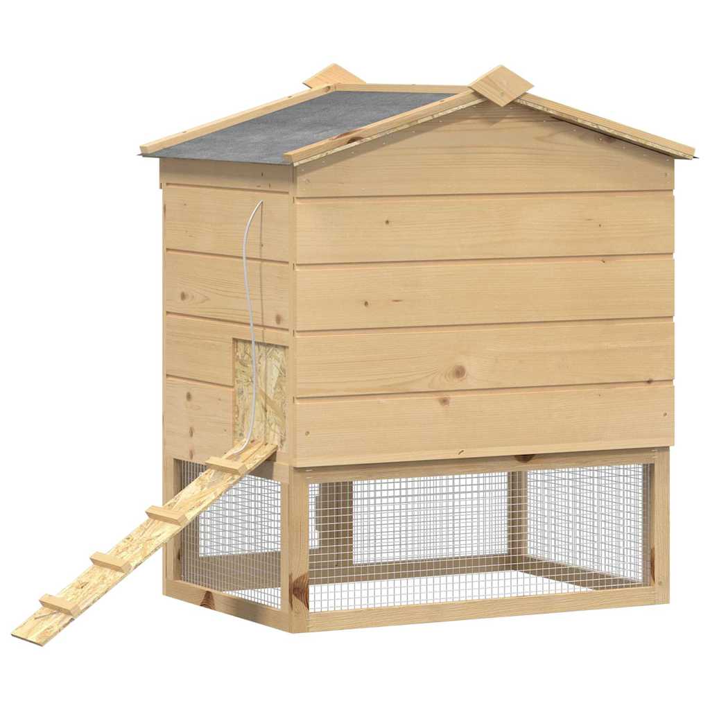 Chicken Coop Brown 75 x 60 x 89 cm Solid Pine Wood