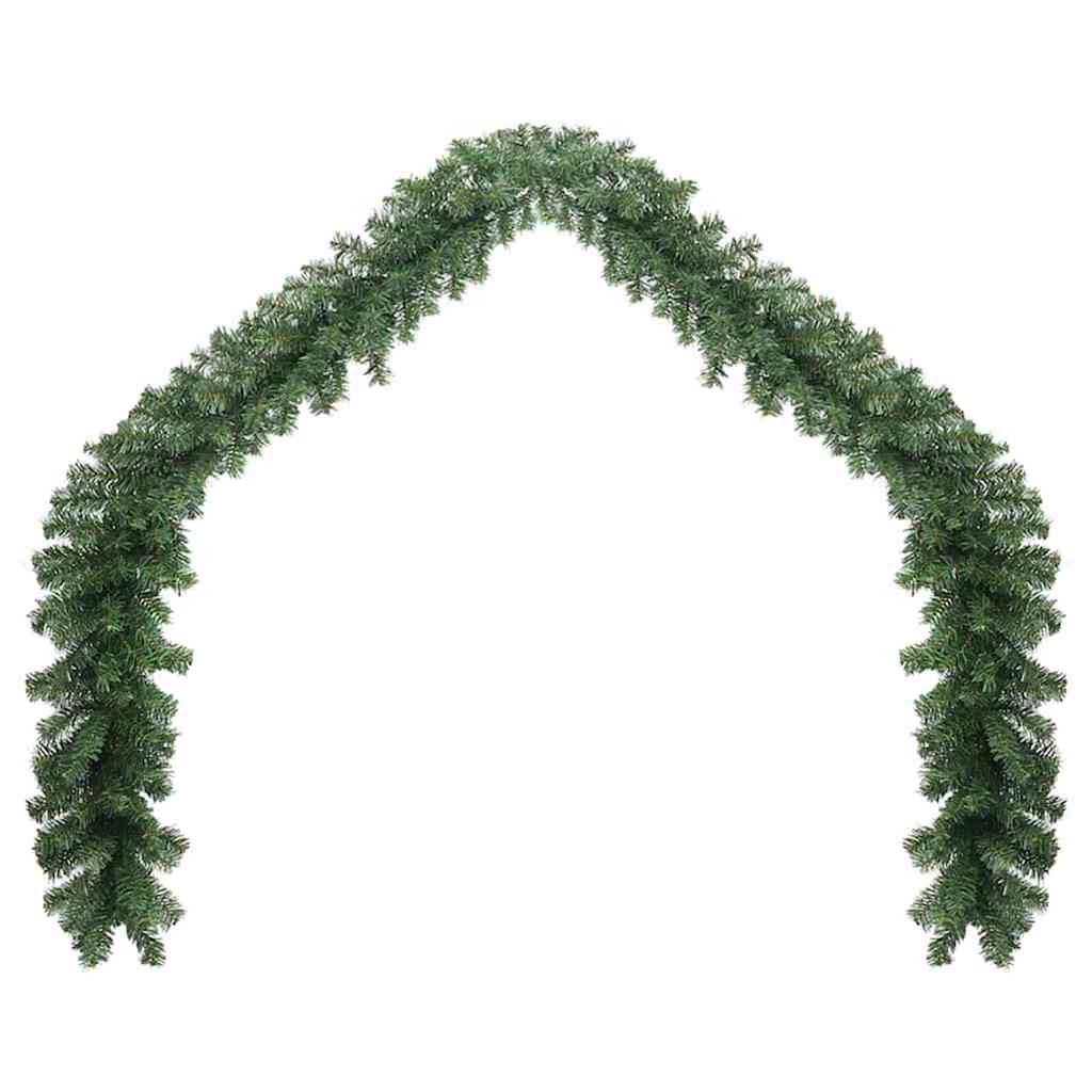 Christmas Garland with 600 LEDs 2 pcs Green PVC