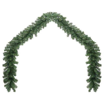 Christmas Garland with 600 LEDs 2 pcs Green PVC