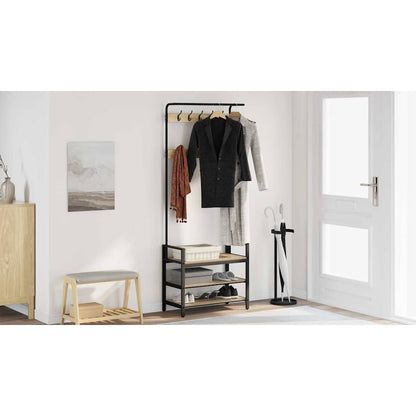 Coat Rack Sonoma Oak 75 x 34 x 184 cm Engineered wood
