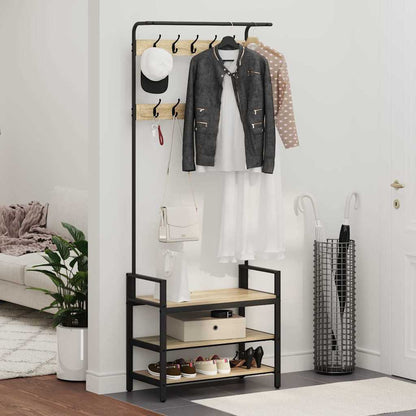 Coat Rack Sonoma Oak 75 x 34 x 184 cm Engineered wood