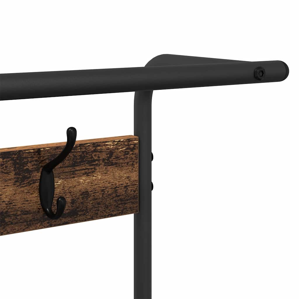 Coat Rack with Shelf Old Wood 75 x 34 x 184 cm Engineered wood