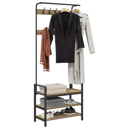 Coat Rack Artisan Oak 75 x 34 x 184 cm Engineered wood