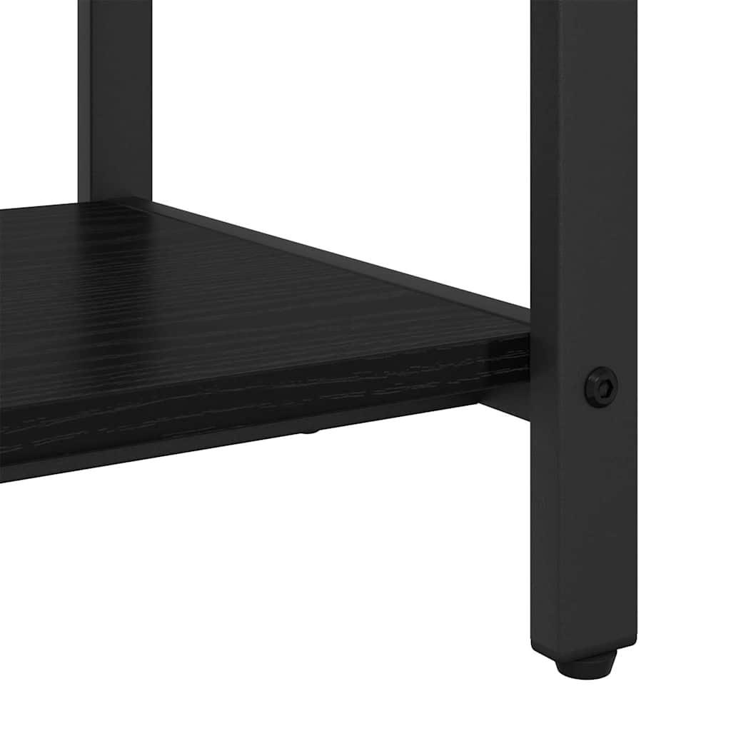Coat Rack with Shelf Black Oak 95 x 34 x 184 cm Engineered wood