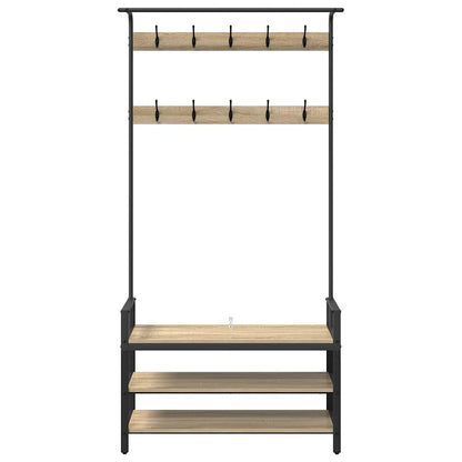 Coat Rack Sonoma Oak 95 x 34 x 184 cm Engineered wood