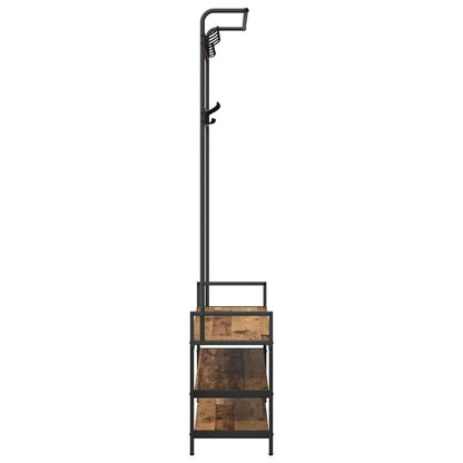 Coat Rack with Shelf Old Wood 95 x 34 x 184 cm Engineered wood