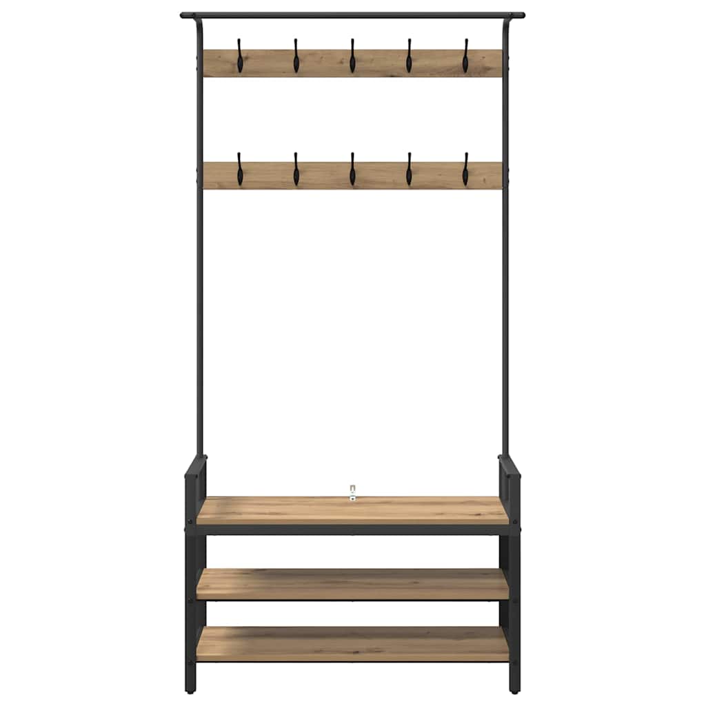 Coat Rack Artisan Oak 95 x 34 x 184 cm Engineered wood