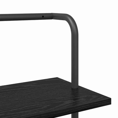 Bookshelf 5-Tier 60 x 24 x 168 cm Engineered wood Black Oak