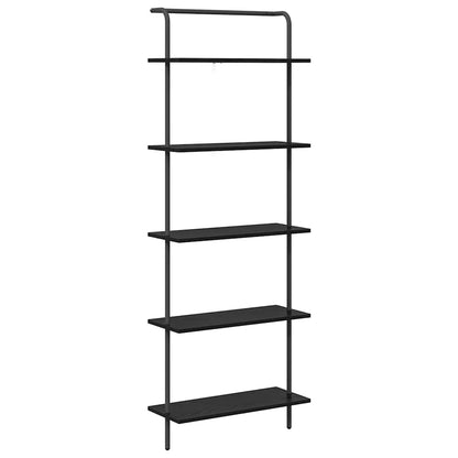 Bookshelf 5-Tier 60 x 24 x 168 cm Engineered wood Black Oak