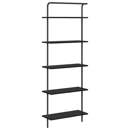 Bookshelf 5-Tier 60 x 24 x 168 cm Engineered wood Black Oak