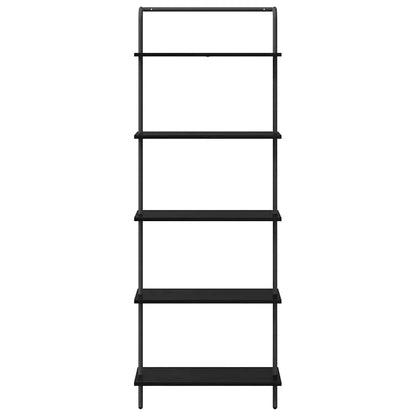Bookshelf 5-Tier 60 x 24 x 168 cm Engineered wood Black Oak