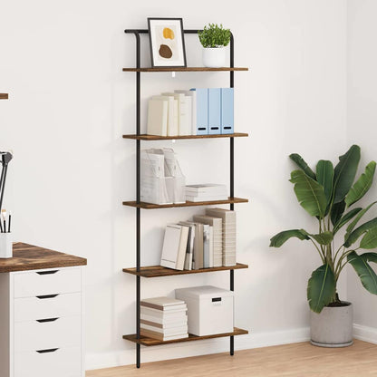 Bookshelf Smoked Oak 60 x 24 x 168 cm Engineered wood