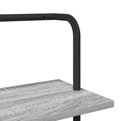 Bookshelf 5-Tier 60 x 24 x 168 cm Engineered wood Grey Sonoma