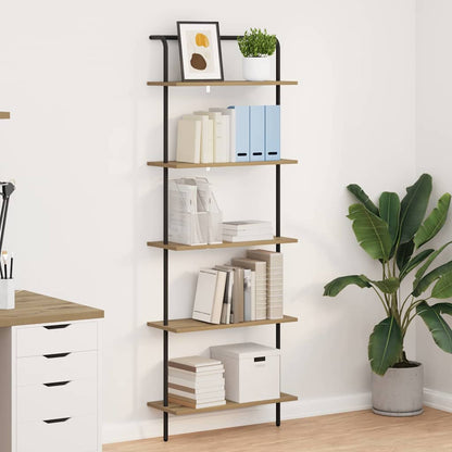 Bookshelf 5-Tier 60 x 24 x 168 cm Engineered wood Artisan Oak