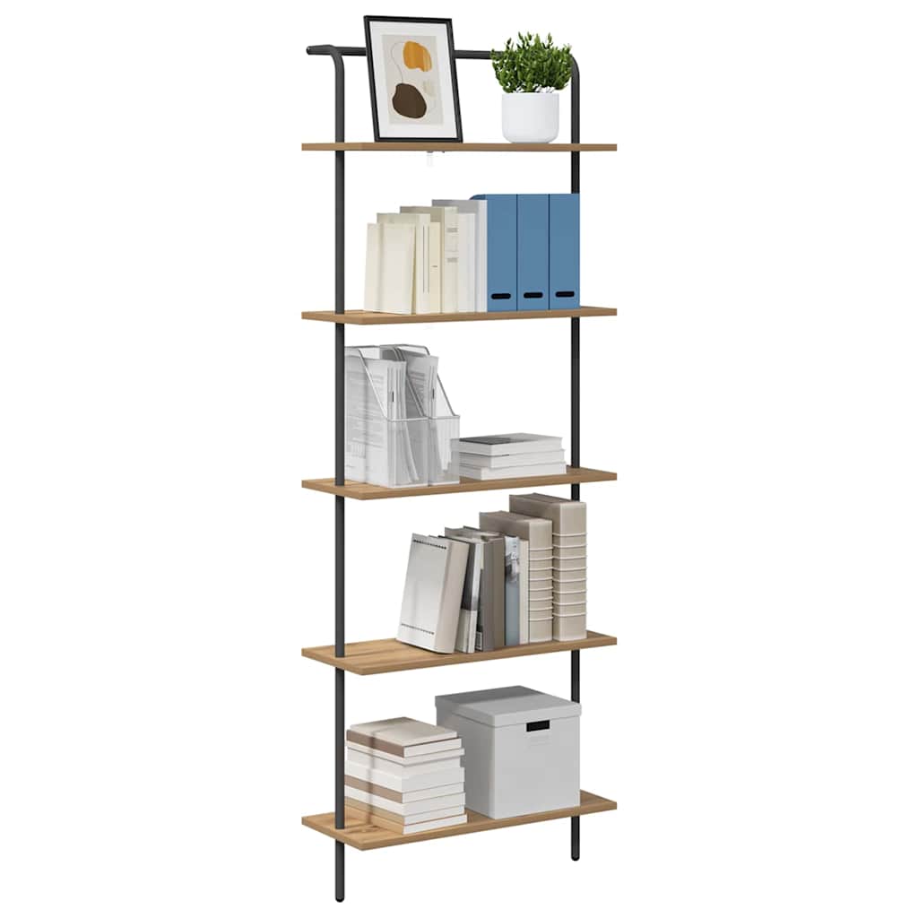 Bookshelf 5-Tier 60 x 24 x 168 cm Engineered wood Artisan Oak