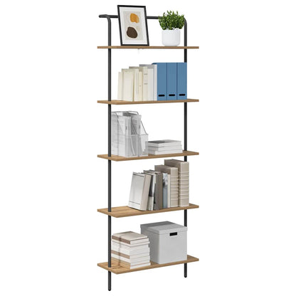 Bookshelf 5-Tier 60 x 24 x 168 cm Engineered wood Artisan Oak