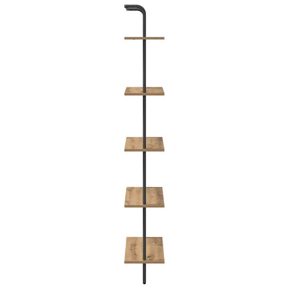 Bookshelf 5-Tier 60 x 24 x 168 cm Engineered wood Artisan Oak