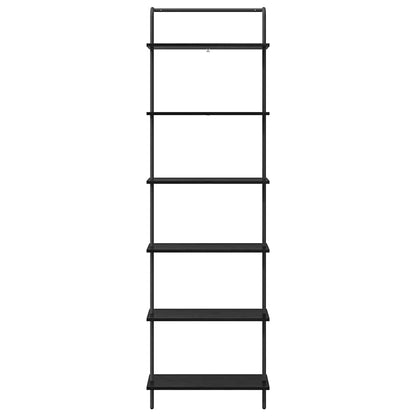 Bookshelf 6-Tier 60 x 24 x 203 cm Engineered wood Black Oak