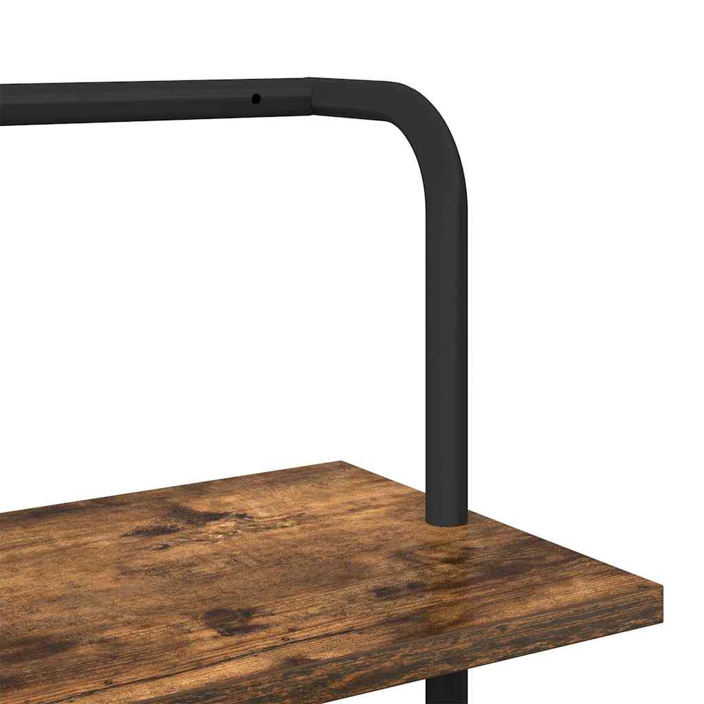 Bookshelf Smoked Oak 60 x 24 x 203 cm Engineered wood