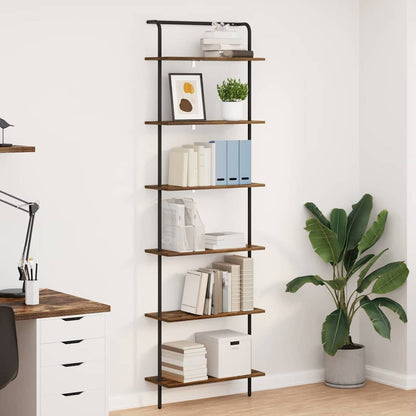 Bookshelf Smoked Oak 60 x 24 x 203 cm Engineered wood