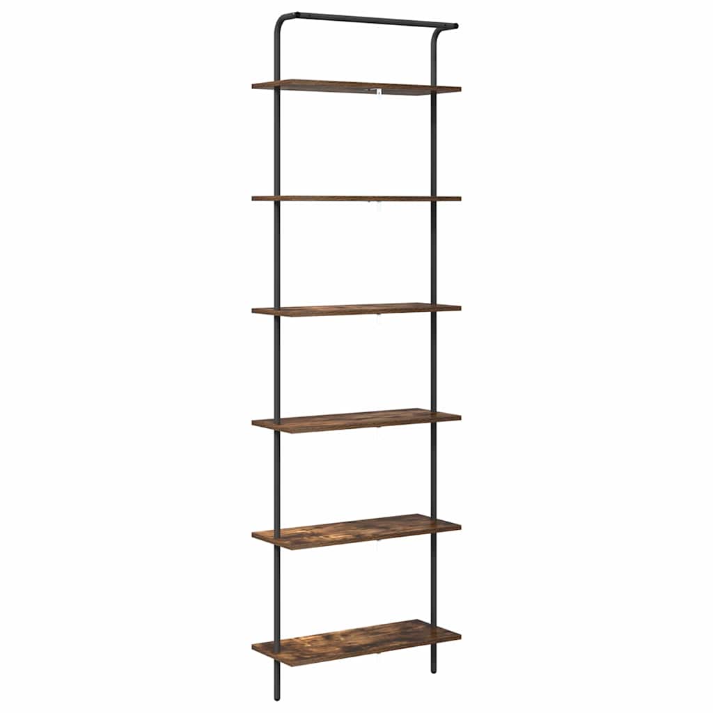 Bookshelf Smoked Oak 60 x 24 x 203 cm Engineered wood
