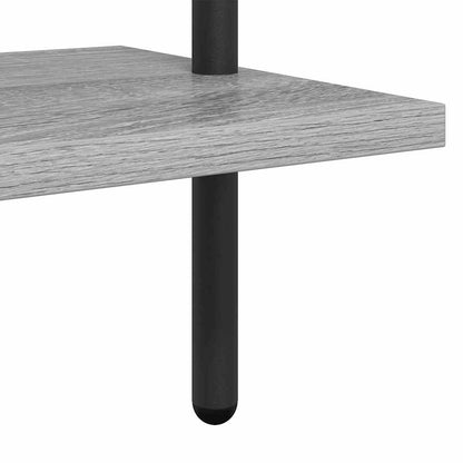 Bookshelf 6-Tier 60 x 24 x 203 cm Engineered wood Grey Sonoma