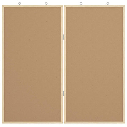 Bulletin Board Folding White 80 x 80 x 1.4 cm Solid pine wood