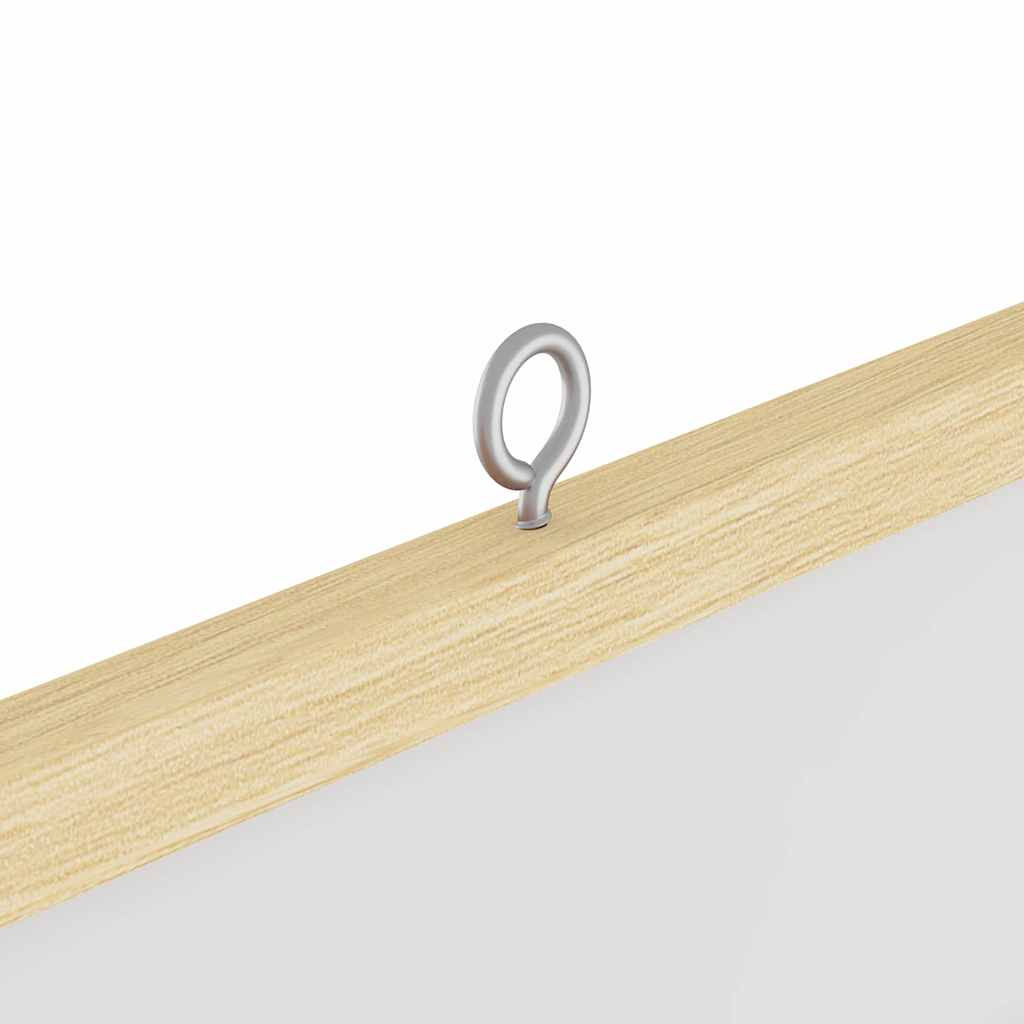 Bulletin Board Folding White 100 x 100 x 1.4 cm Solid pine wood