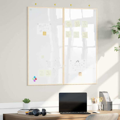 Bulletin Board Folding White 100 x 100 x 1.4 cm Solid pine wood