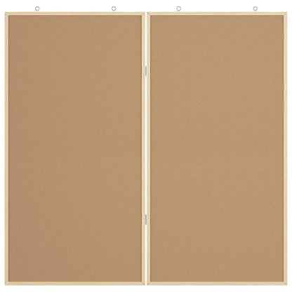 Bulletin Board Folding White 100 x 100 x 1.4 cm Solid pine wood