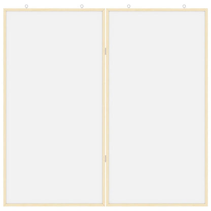 Bulletin Board Folding White 100 x 100 x 1.4 cm Solid pine wood