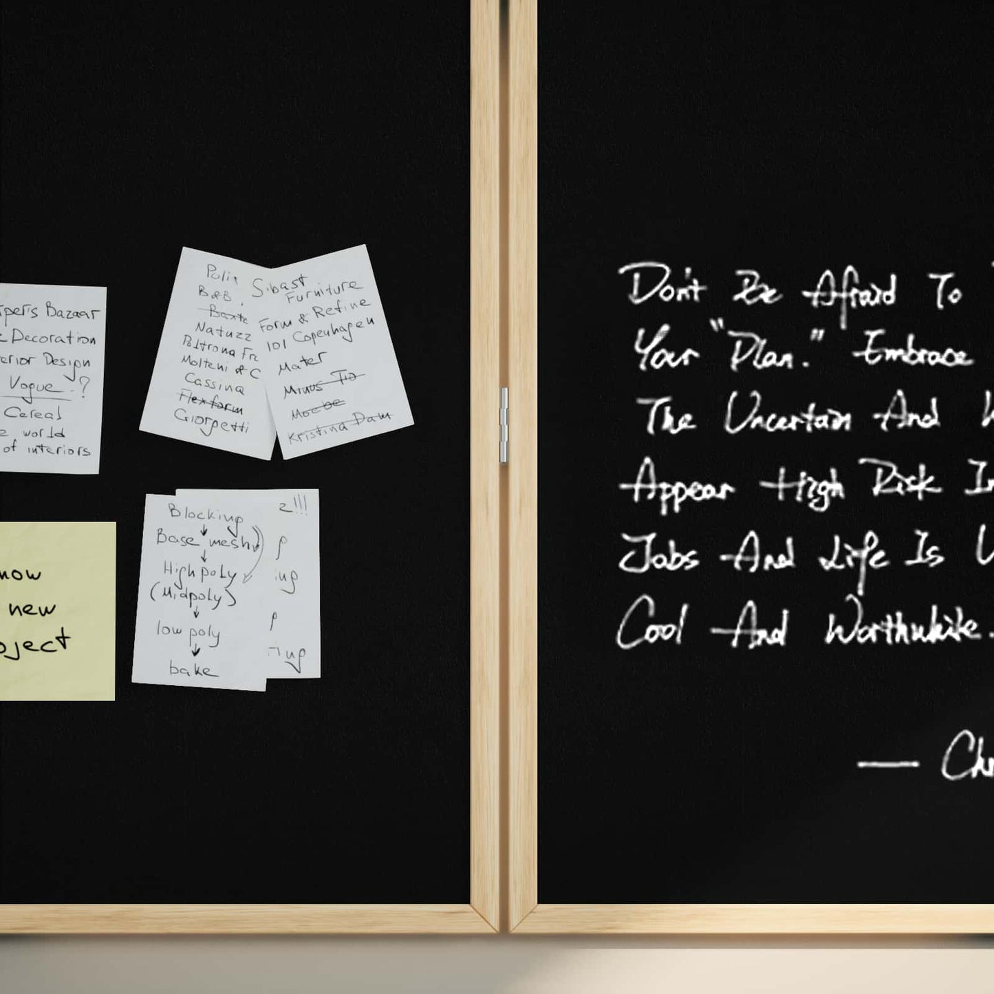 Bulletin Board Folding Black 80 x 80 x 1.4 cm Solid pine wood