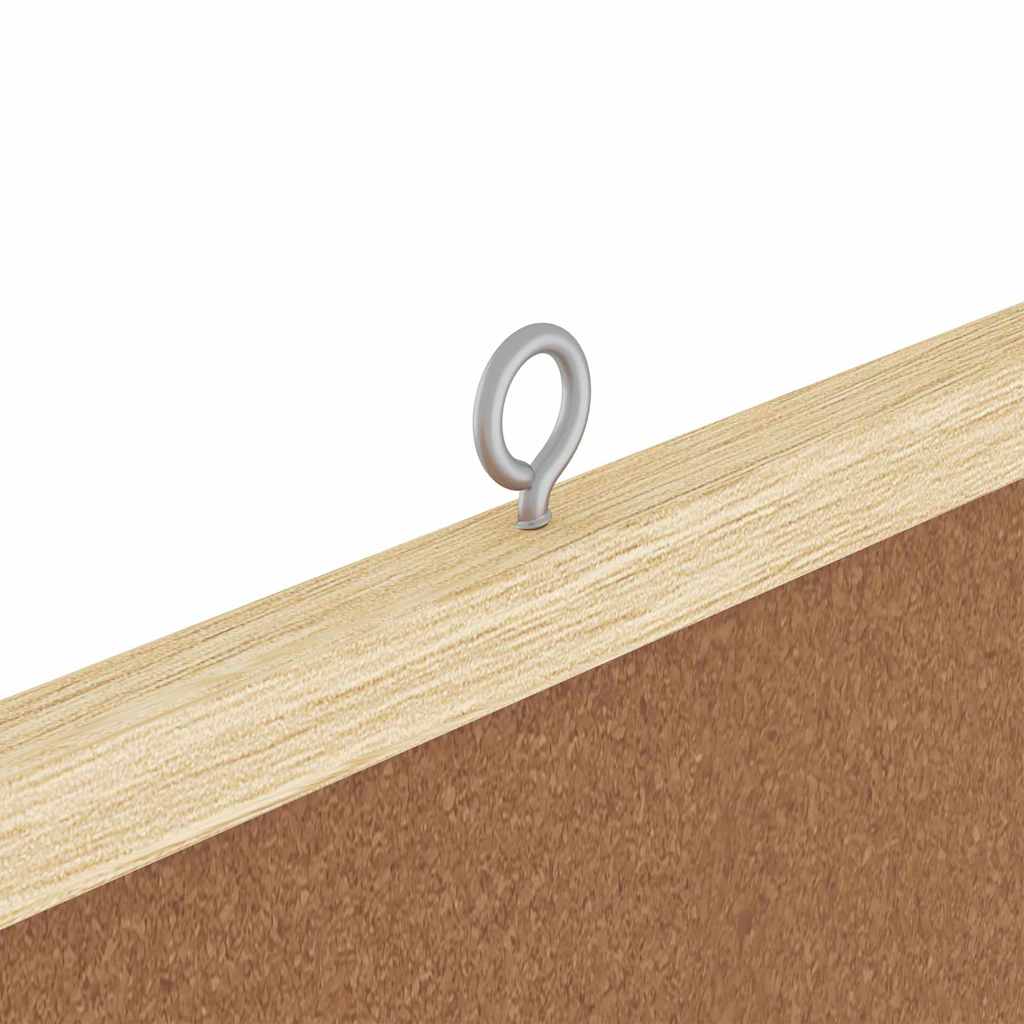 Bulletin Board Folding Brown 80 x 80 x 1.4 cm Solid pine wood