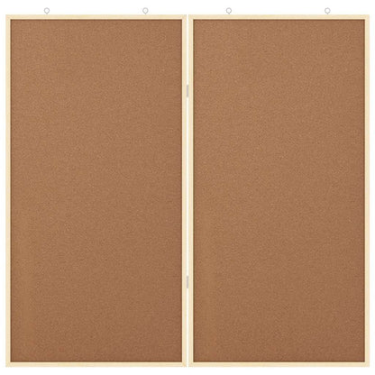 Bulletin Board Folding Brown 100 x 100 x 1.4 cm Solid pine wood