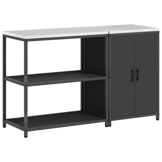 Kitchen Storage Set HATTEM 2 pcs Black Cold-rolled Steel