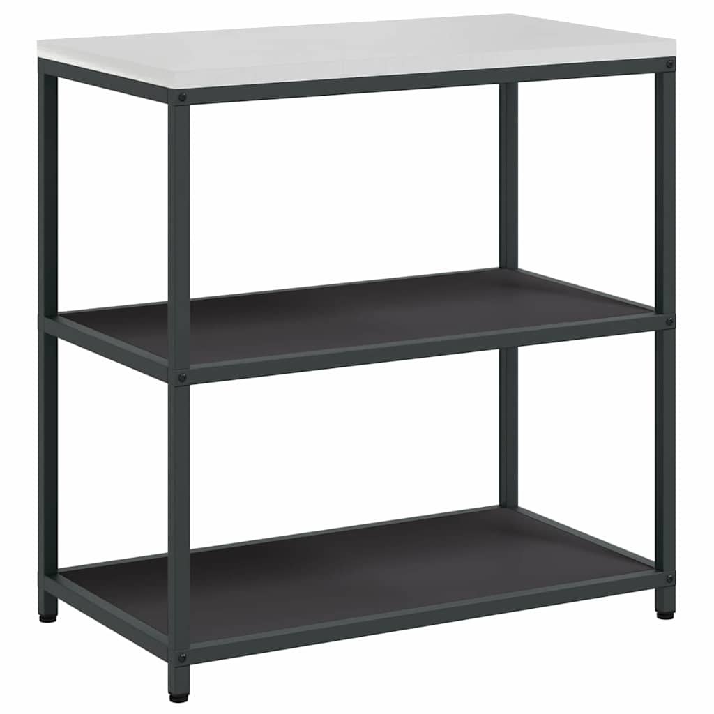 Kitchen Storage Set with Shelf 2 pcs Black Cold-rolled Steel