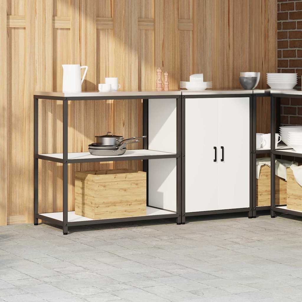Kitchen Storage Set HATTEM 2 pcs White Cold-rolled Steel