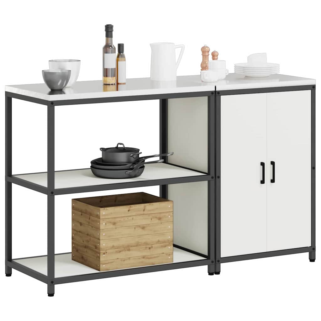 Kitchen Storage Set HATTEM 2 pcs White Cold-rolled Steel