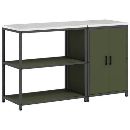 Kitchen Storage Set HATTEM 2 pcs Olive Green Cold-rolled Steel