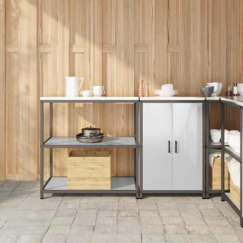 Kitchen Storage Set HATTEM 2 pcs Silver Stainless Steel