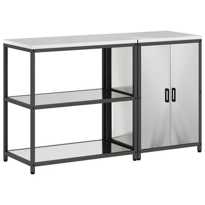 Kitchen Storage Set HATTEM 2 pcs Silver Stainless Steel
