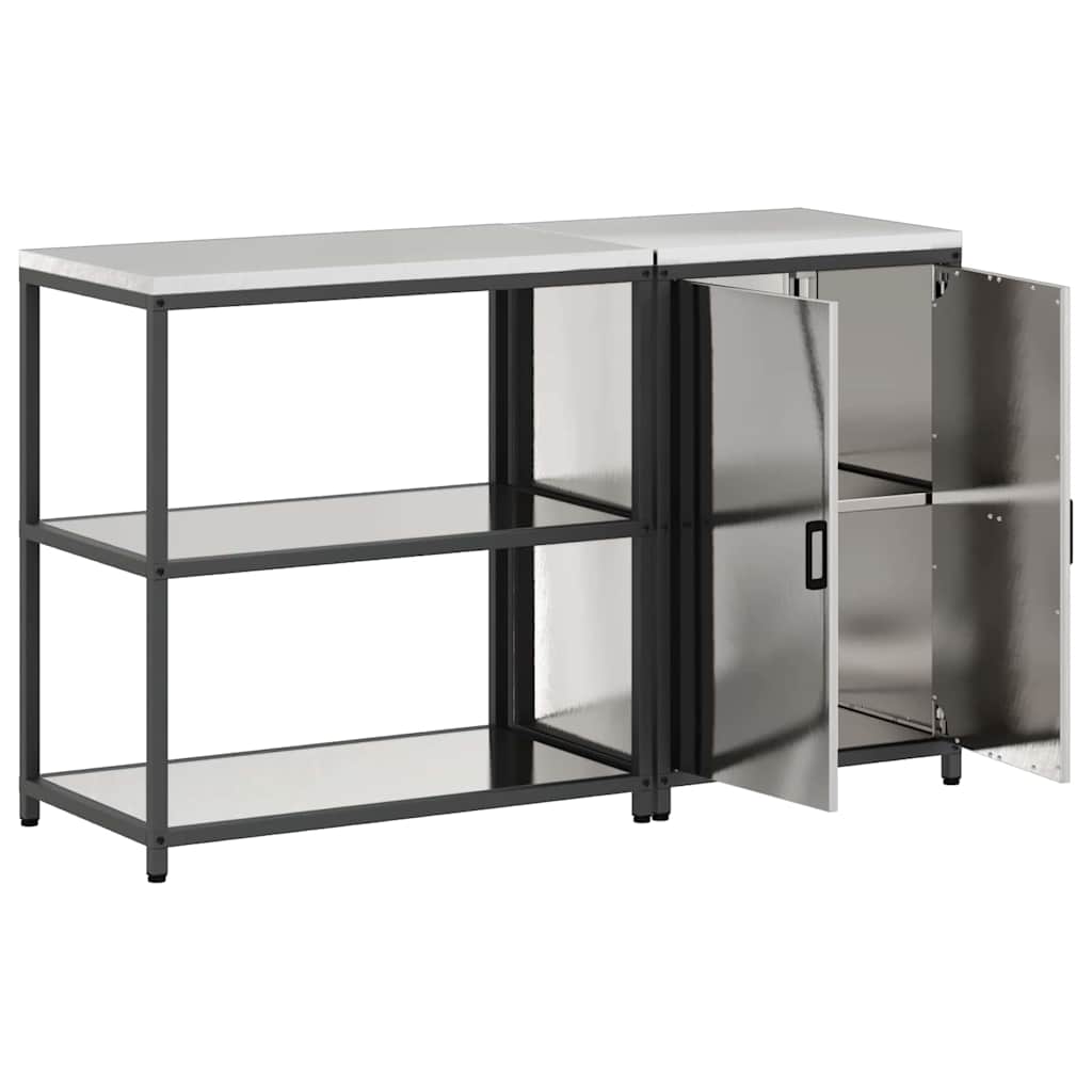 Kitchen Storage Set HATTEM 2 pcs Silver Stainless Steel