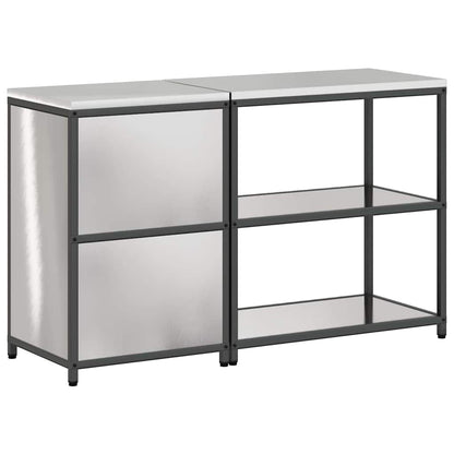 Kitchen Storage Set HATTEM 2 pcs Silver Stainless Steel